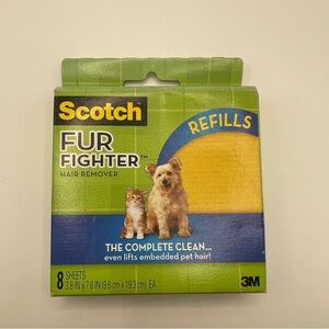 Scotch Fur Fighter Hair Remover Refills - Yellow 8 Sheet Box